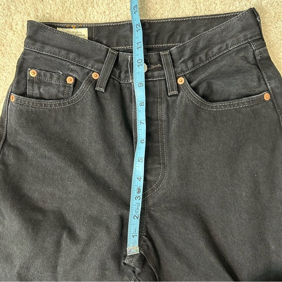 NWOT Levi's 501 High Rise Jeans size 24 button fly black skinny - Picture 15 of 16